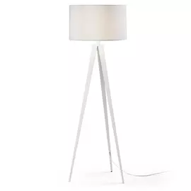 Торшер Uzagi с белым абажуром