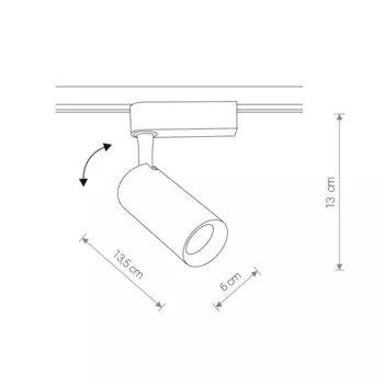 Трековый светодиодный светильник Profile Iris белого цвета