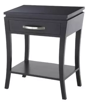 Тумба черного цвета с выдвижным ящиком