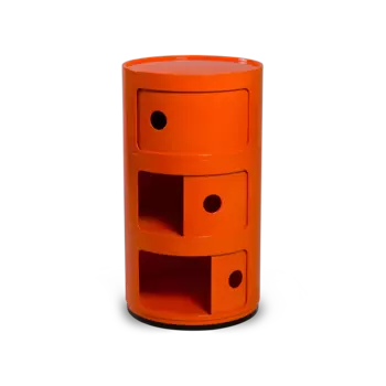 Тумба из пластика оранжевого цвета