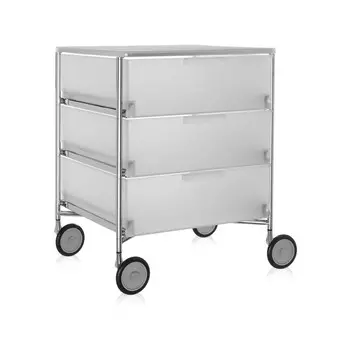 Тумба Mobil белого цвета на колесах