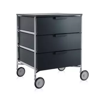 Тумба Mobil черного цветана колесах