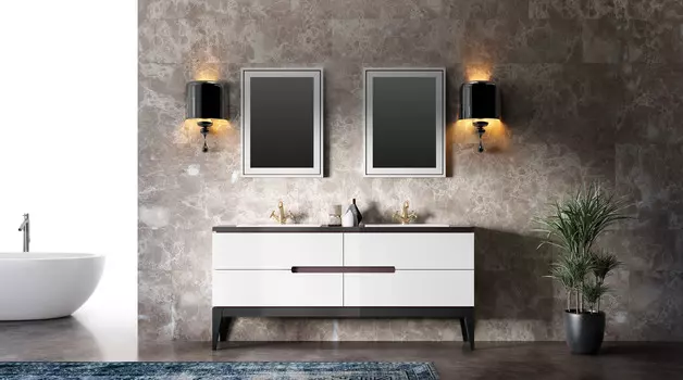 Тумба под раковину Alto белый глянец