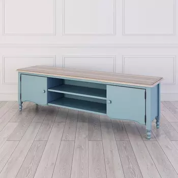 Тумба под телевизор Leblanc голубого цвета