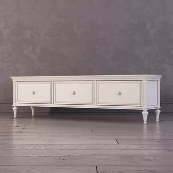 Тумба под тв с тремя ящиками Riverdi цвета слоновой кости