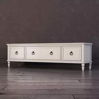 Тумба под тв с тремя ящиками Vilton цвета слоновой кости