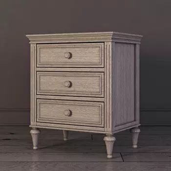 Тумба прикроватная с тремя ящиками Riverdi цвета светлый дуб