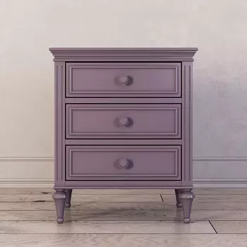Тумба прикроватная с тремя ящиками Riverdi фиолетового цвета