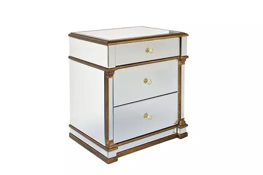 Тумба прикроватная с зеркальным фасадом