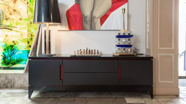 Тумба тв Alto чёрный графит