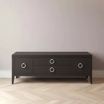 Тумба тв Helena 150 с двумя ящиками черного цвета