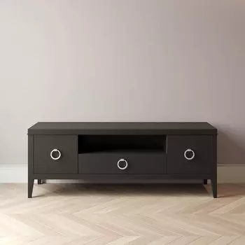 Тумба тв Helena 150 с полкой черного цвета