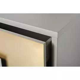 Тумбочка серо-золотого цвета