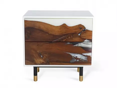 Тумбочка Twister из массива американского ореха