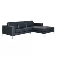 Угловой диван Domino черного цвета