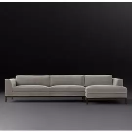 Угловой диван Italia Sectional темно-серого цвета