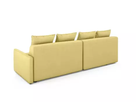 Угловой диван-кровать Bronks желтого цвета