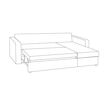 Угловой диван-кровать гордон серого цвета