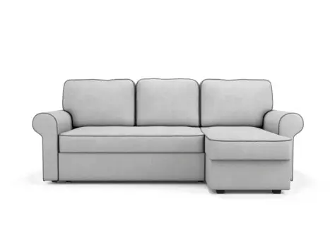 Угловой диван-кровать Tulon правый светло-серого цвета