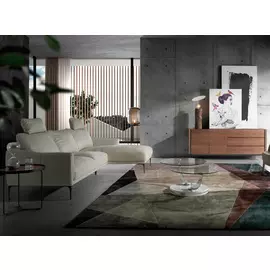 Угловой диван с правым углом белого цвета