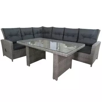 Угловой комплект мебели с реклайнерами San-Marino