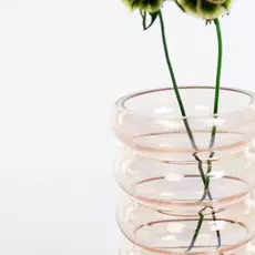 Ваза Aureline из розового стекла