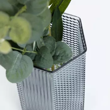 Ваза Bachar из серого тонированного стекла