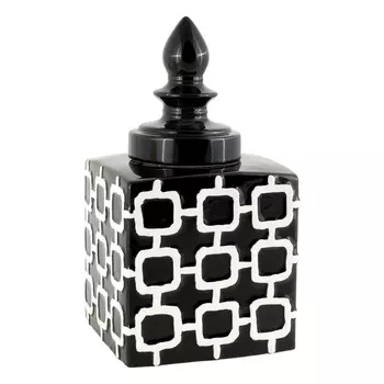 Ваза декоративная граффити черно-белого цвета