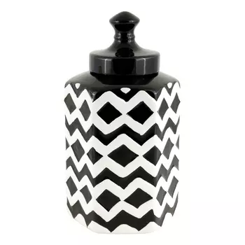 Ваза декоративная граффити черно-белого цвета