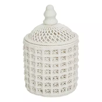 Ваза декоративная вуаль цвета айвори