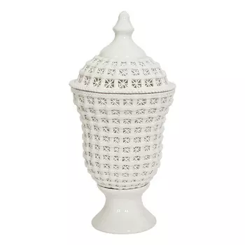 Ваза декоративная вуаль цвета айвори