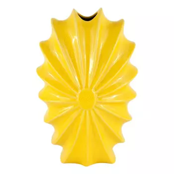 Ваза декоративная желтая хризантема из керамики