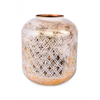 Ваза East Como бело-золотого цвета