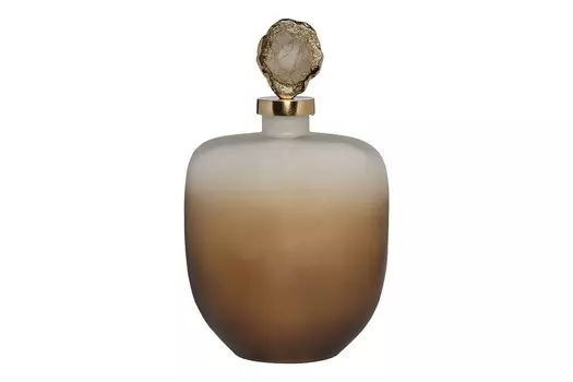 Ваза-флакон стеклянная с крышкой