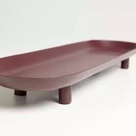 Ваза на ножках Saffi красного цвета