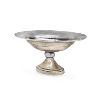 Ваза на ножке Milline серебряного цвета