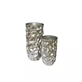 Ваза напольная серебряного цвета