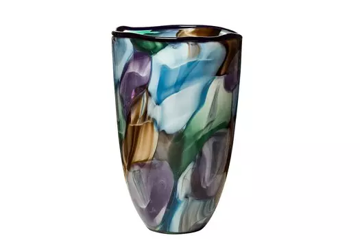 Ваза стеклянная цветная