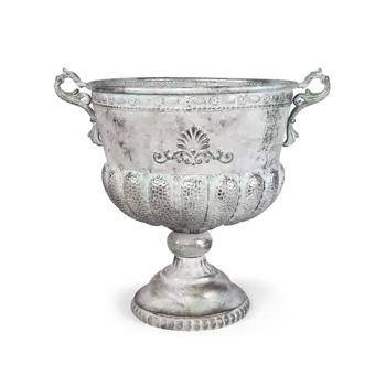 Вазон Rugoso Alvin серебряного цвета