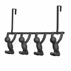 Вешалка надверная Buddy на четыре крючка черная