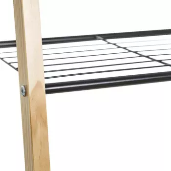 Вешалка напольная из дерева и металла