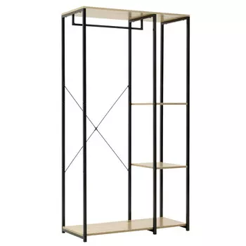 Вешалка напольная с деревянными полками