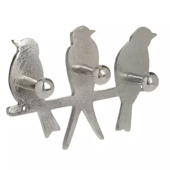 Вешалка настенная серебряного цвета