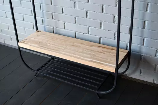 Вешалка Oak Shelf Tall из металла и дерева