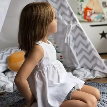 Вигвам большой для детей Grey Zigzag