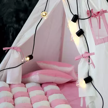 Вигвам для детей Simple Pink с окном и карманом