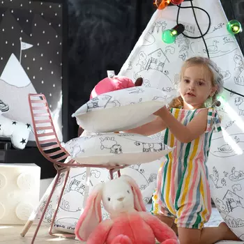 Вигвам-раскраска Painter из дерева и хлопка