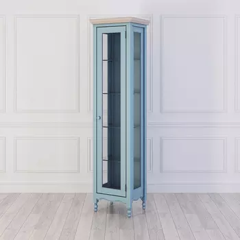 Витрина Leblanc l левая голубого цвета