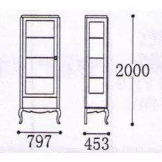 Витрина Venezia кремового цвета