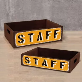 Ящик для хранения Staff из фанеры с ярким принтом